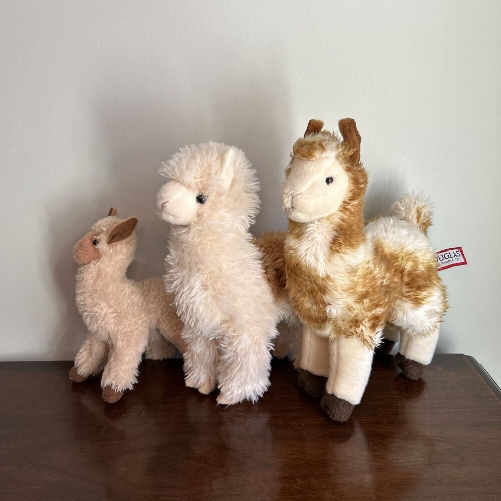 Lot of 3 Douglas Plush Alice Alpaca Liam Llama more!